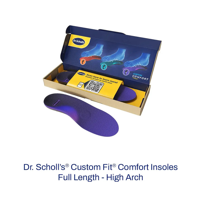Dr. Scholl's Custom Fit Comfort Insoles with packaging on a white background