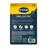 image of the back of the tired achy foot mask packaging
