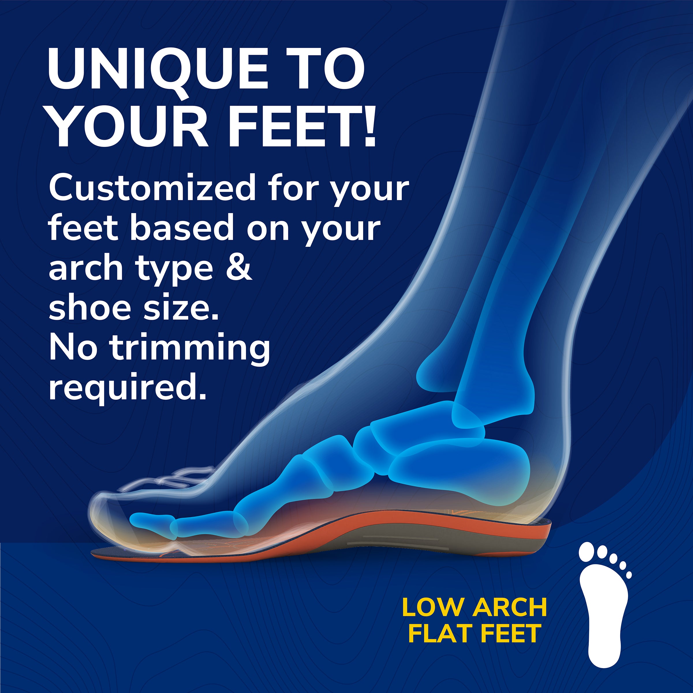 Shoe inserts for different size feet sales