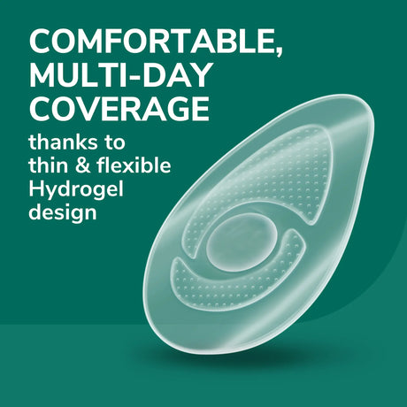 Thin, flexible hydrogel callus cushion insert with contour for cushioning