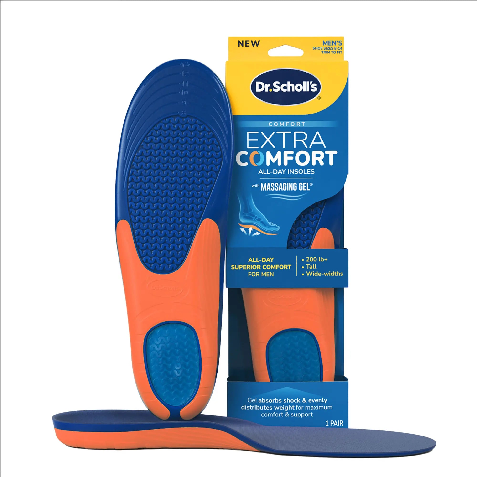 Extra Comfort All-Day Insoles with Massaging Gel® Men's – DrScholls