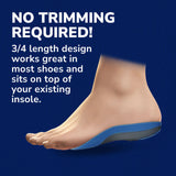 Custom FiT® Pain Relief Orthotic Inserts 3/4 Length