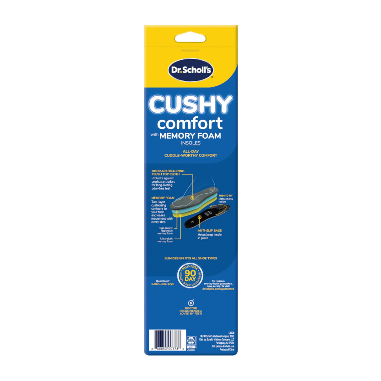 Cushy Comfort with Memory Foam Insoles