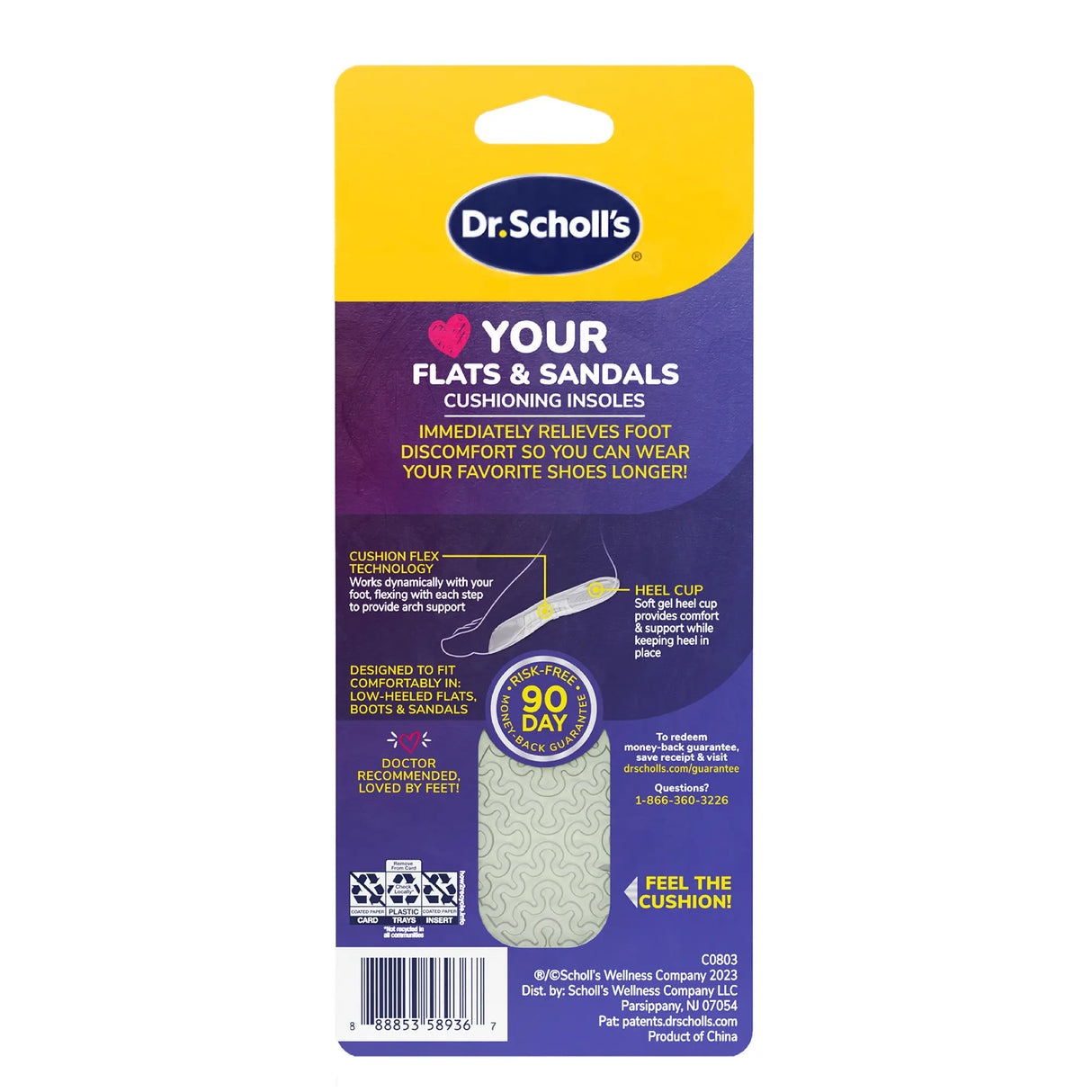 Love Your FLATS & SANDALS 3/4 Length Insoles