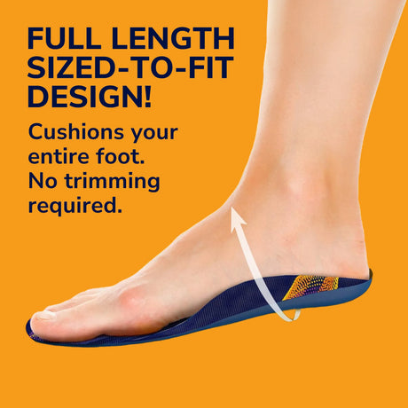 Plantar Fasciitis Pain Relief Sized to Fit Insoles